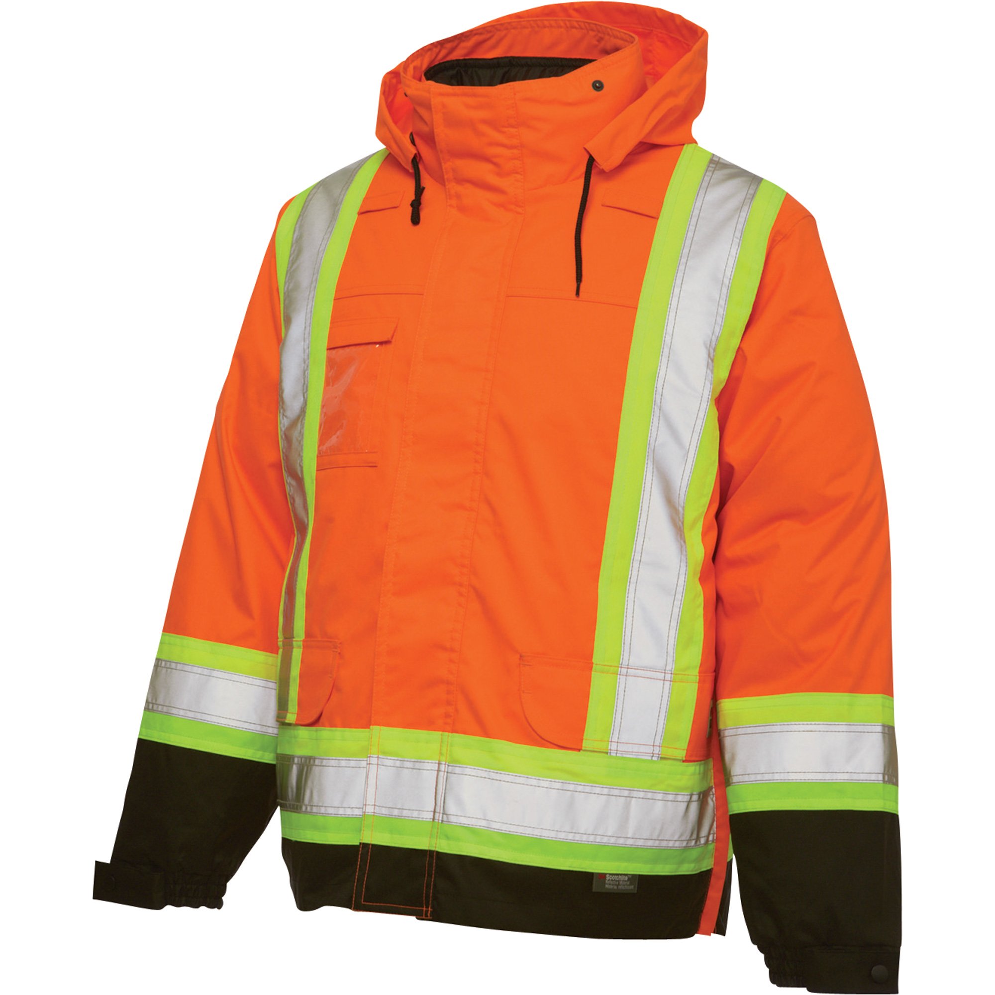Work King 5-in-1 High-Visibility Jacket — Orange, Large, Model# S42611